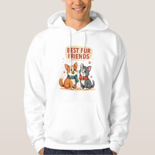 Moletom Melhores Amigos de Pelos Vintage Gato e Cachorro C