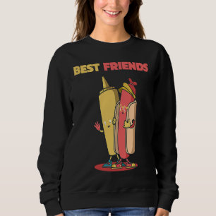 Moletom Melhores amigos Motif Sausage Cão Quente e Mostard
