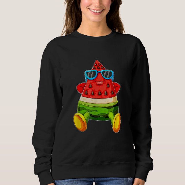 Moletom Melon Summer Fruta Óculos De Sol Em Melancia (Frente)