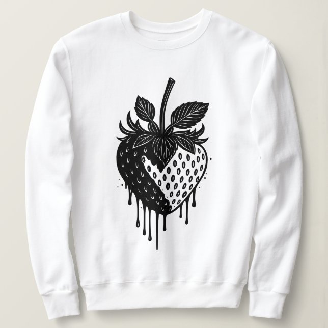 Moletom Melting Drip Strawberry Artwork (Frente do Design)