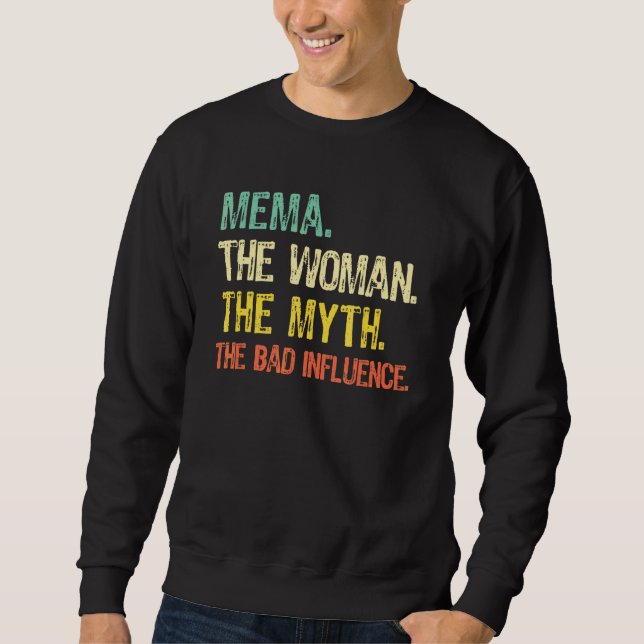 Moletom Mema A Mulher O Mito A Má Influência Retro (Frente)