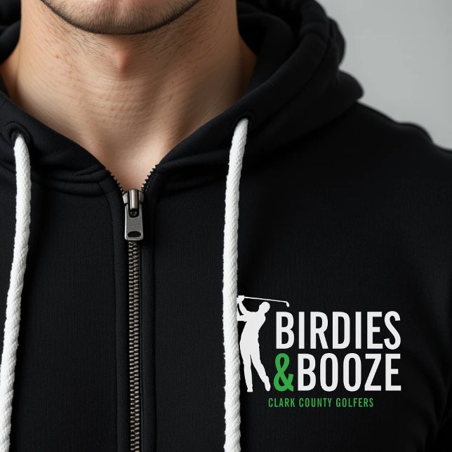Moletom Membro do Birdies & Booze Adult Golf Club Aniversá (Criador carregado)