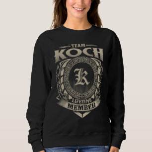 Moletom Membro Vitalício da Equipe KOCH Sobrenome KOCH Fam