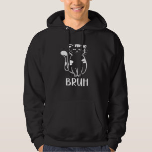 Moletom Meme dizendo Bruh com Gatos Cumprimentos Adolescen