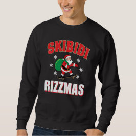 Moletom Meme do Papai Noel Skater Skibidi Rizzmas
