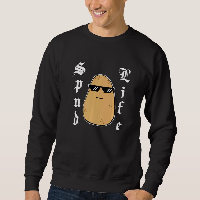 Moletom Memória de Batata Cura Duro Gansta Spud Life (Frente)