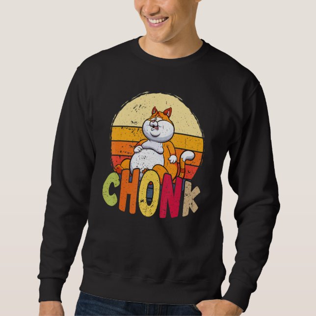 Moletom Memória De Gato Chonk De Chonk De Sobrepeso Para F (Frente)
