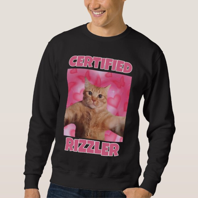 Moletom Memória de gato RIZZLER certificada (Frente)