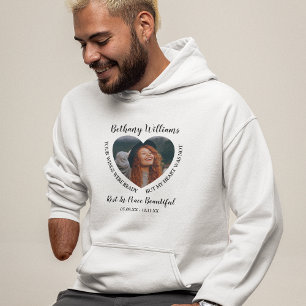 Moletom Memorial de Foto de Coração Personalizado Moderno