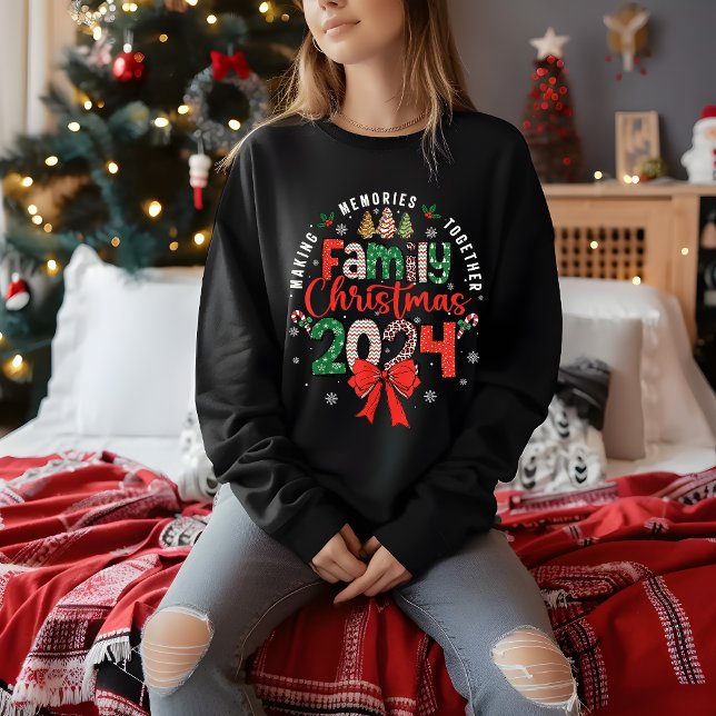 Moletom Memórias do Fazer do Natal da Família 2024 Juntas (Criador carregado)