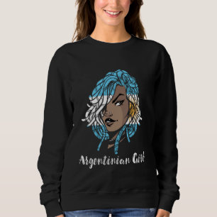 Moletom Menina argentina Trava Cabelo Argentina Bandeira