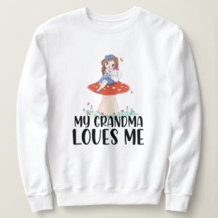 Moletom Menina bonito no Cogumelo que minha avó ama