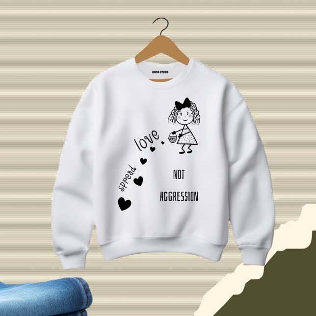Moletom Menina com corações (Criador carregado)