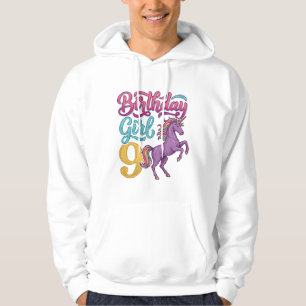 Moletom Menina de Aniversário Unicórnio Design de Gravura 