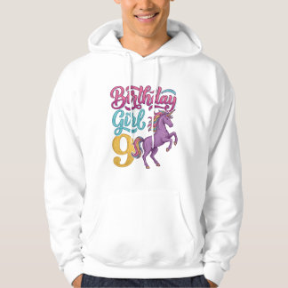 Moletom Menina de Aniversário Unicórnio Design de Gravura
