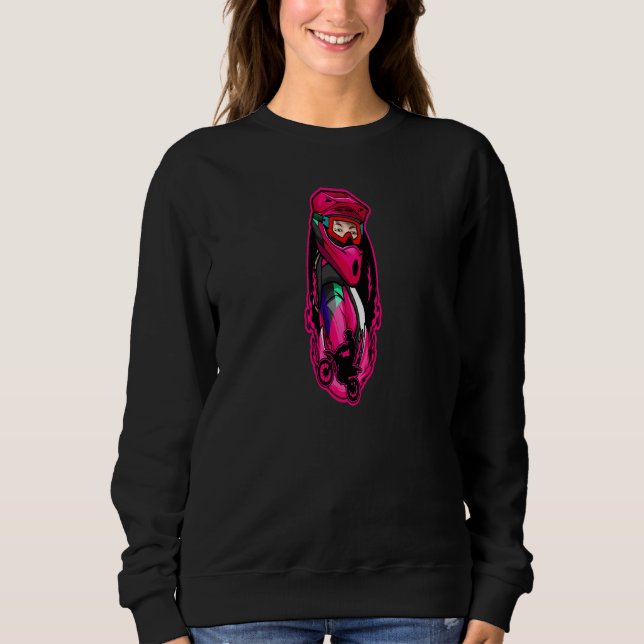 Moletom Menina de Moto de Terra Motocross Deign (Frente)
