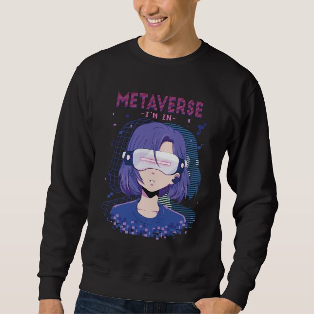 Moletom Menina do anime óculos de realidade virtual camiso (Frente)