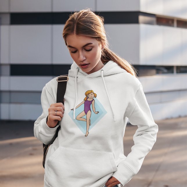 Moletom Menina Ginasta com Leotard Roxo (Criador carregado)