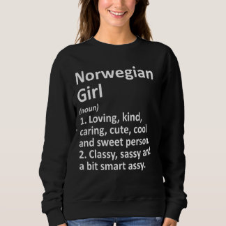 Moletom Menina Norueguesa, Noruega Funny Country Home Root