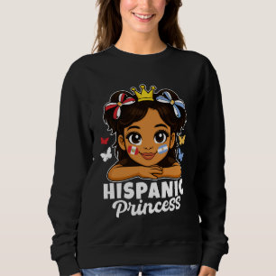 Moletom Menina Princesa Hispânica Bandeira do Peru e Argen