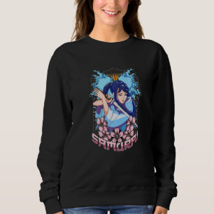 Moletom Menina Samurai Katana Guerreira Japonesa Kendo
