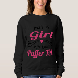 Moletom Meninas Adoram Peixe Fofo Apenas Uma Menina Que Am
