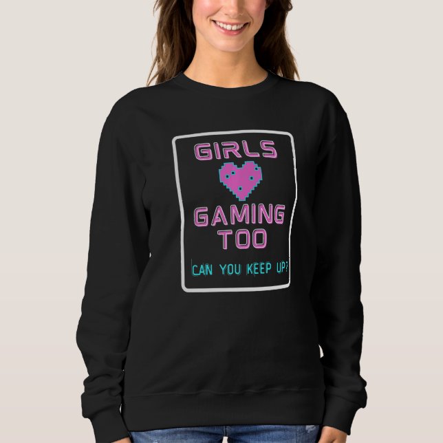 Moletom Meninas Eu Coro Muito Jogos Retro 8 Bits Gamer Gir (Frente)