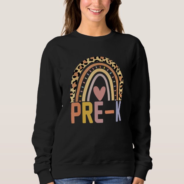Moletom Meninas Meninos Arco-íris Pré-escolar Equipe Profe (Frente)