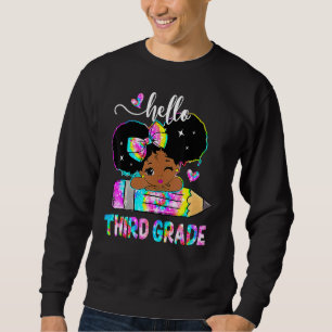 Moletom Meninas Negras Alô, Pêncil Tie Dye De Terceiro Gra