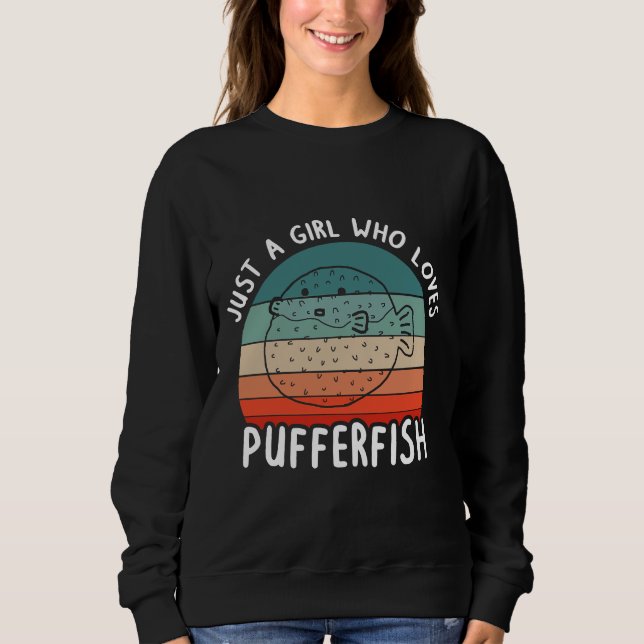 Moletom Meninas Puffer Fish Stingfish Mulheres Puffer Anim (Frente)