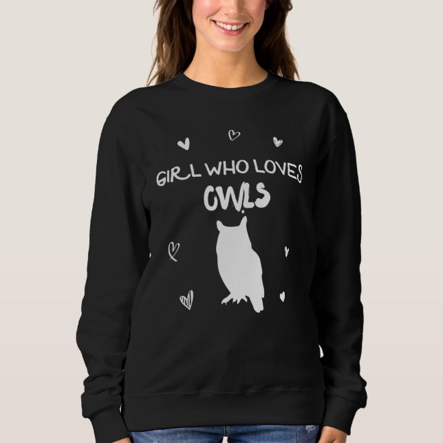 Moletom Meninas Que Amam Coruja Coruja-de-chifre (Frente)