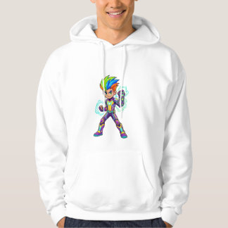 Moletom Menino Anime Cyberpunk Moderno & Leão Dourado Maje
