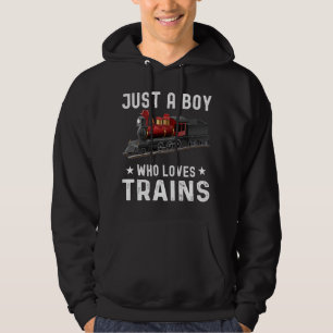 Moletom Meninos Engraçados Apenas Um Menino Que Adora Tren