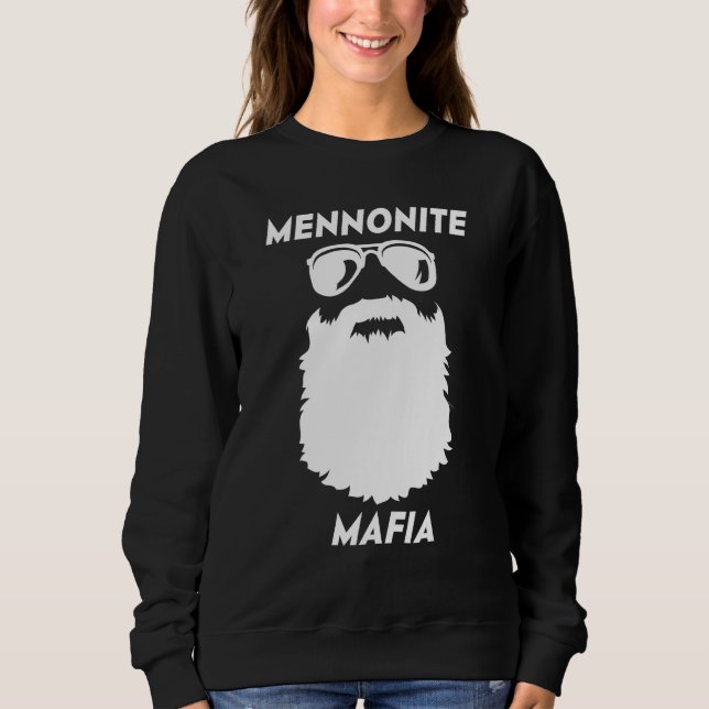 Moletom MENNONITE MAFIA  Beard Christian Jesus Bible Humor (Frente)