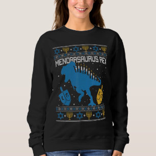 Moletom Menorasaurus Rex Dinossaur T Rex Hanukkah Menorah 