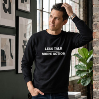 Moletom Menos Conversa Mais Ação Motivacional Camisola Pre