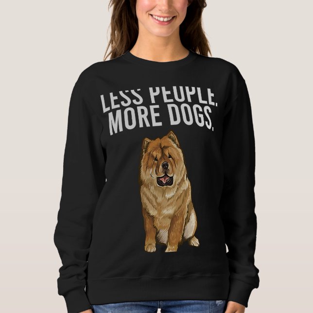 Moletom Menos Pessoas Mais Cachorros Chow Introduvert (Frente)