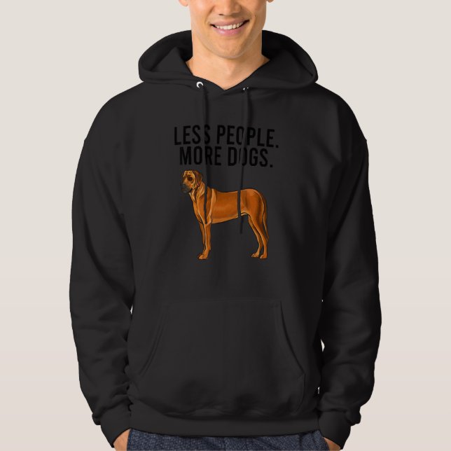 Moletom Menos Pessoas Mais Cães Rhodesian Ridgeback Introv (Frente)