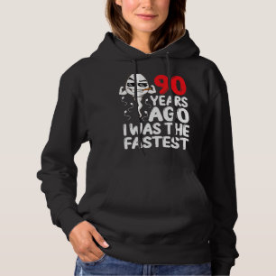Moletom Mens 90 Birthday Gag Vestido Há 90 Anos Eu Era