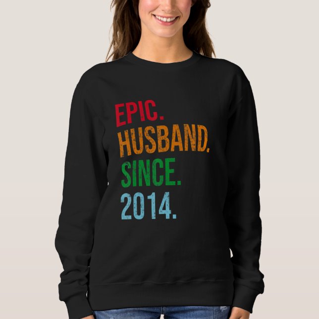 Moletom Mens 9th Wedding Anniversary Ideas Epic Husband Si (Frente)