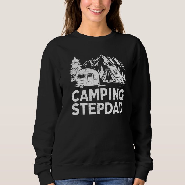 Moletom Mens Acampando Stepdad Fora de Montanha Acampando  (Frente)