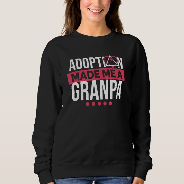 Moletom Mens Adoption Made Me A Grandpa Adoptive Parents a (Frente)