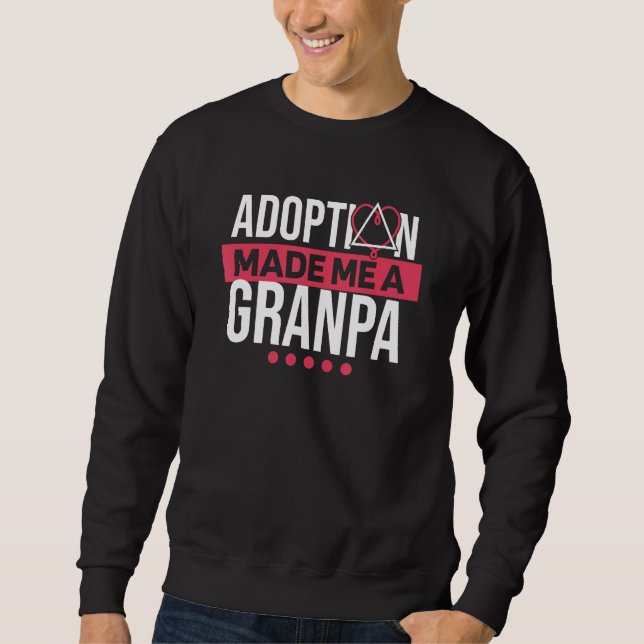 Moletom Mens Adoption Made Me A Grandpa Adoptive Parents a (Frente)