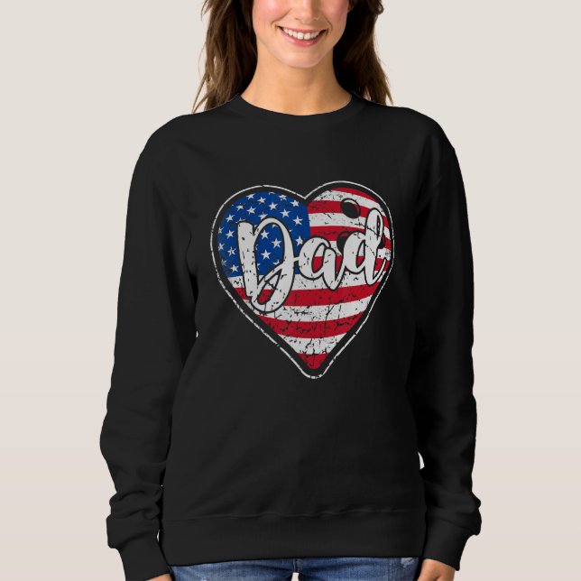 Moletom Mens Afetados American Flag Heart Boliche Fa (Frente)