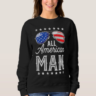 Moletom Mens All American Man Retro Sunglass 4 De Julho