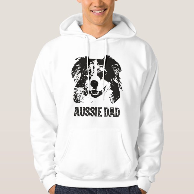 Moletom Mens Aussie Dad - Australian Shepherd Dog Dad (Frente)
