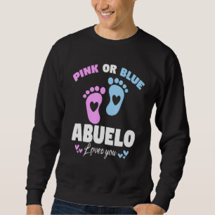 Moletom Mens Avô Rosa Ou Azul Abuelo Te Ama