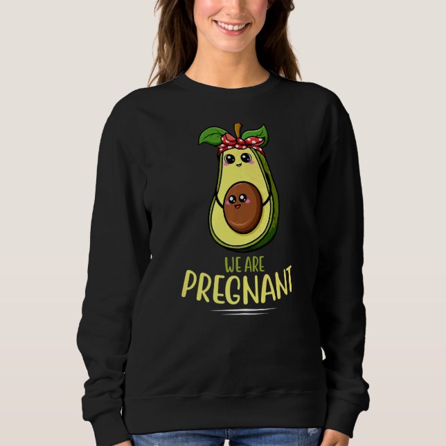Moletom Mens Avocado Gravidez Mamacado Mãe Grávida (Frente)
