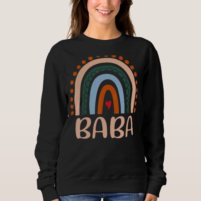 Moletom Mens Baba Rainbow Boho Rainbow Baba Pai Legal Fath (Frente)