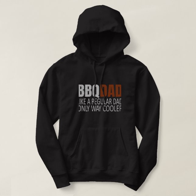 Moletom Mens BBQDad Como um Pai normal apenas com uma barr (Frente do Design)